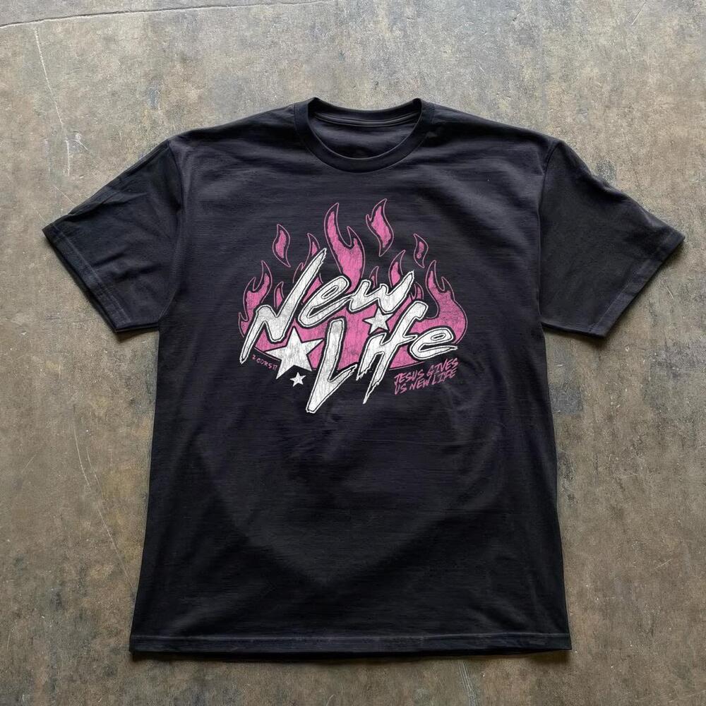 Black Cotton Â€Œwith Jesus We Always Winâ€ Tee